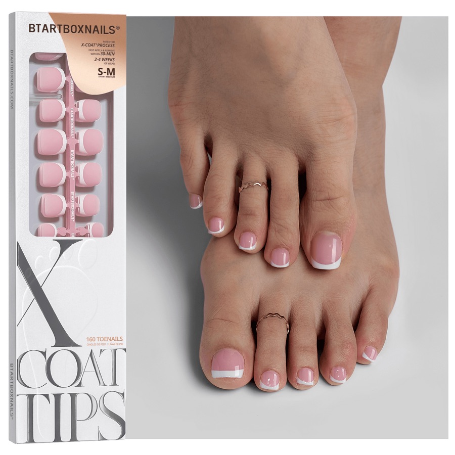 XCOATTIPS® Toe Nails - Short Squoval White French